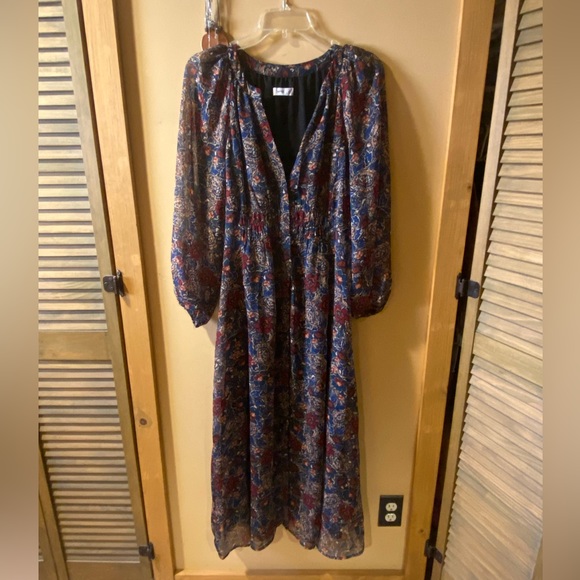 Mango long sleeved floral midi dress - Picture 5 of 5